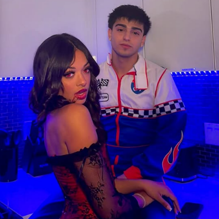 Eddie Preciado celebrating Halloween with one of his friend.